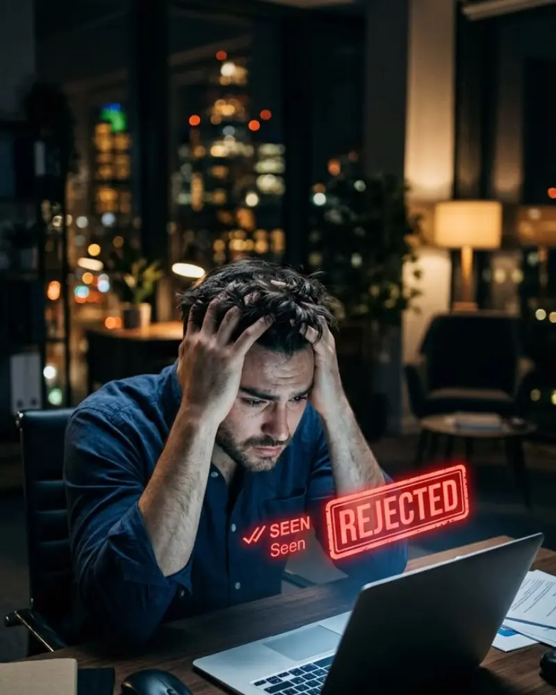 Man feeling heartbroken after love rejection seeking Love Problem Solution from Astrologer Laxmikant Shastri.