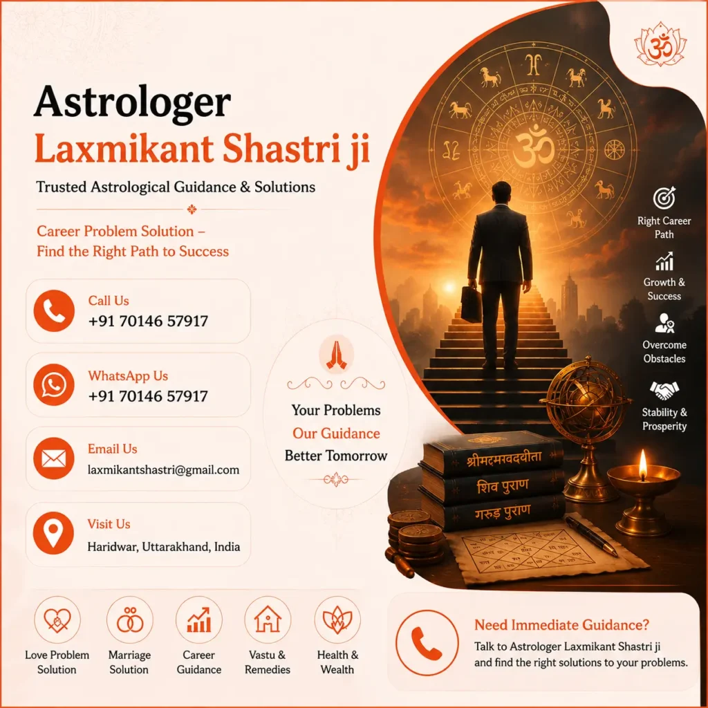 Career & Business Problem Solution by Astrologer Laxmikant Shastri – Kundali Analysis & Vedic Remedies
