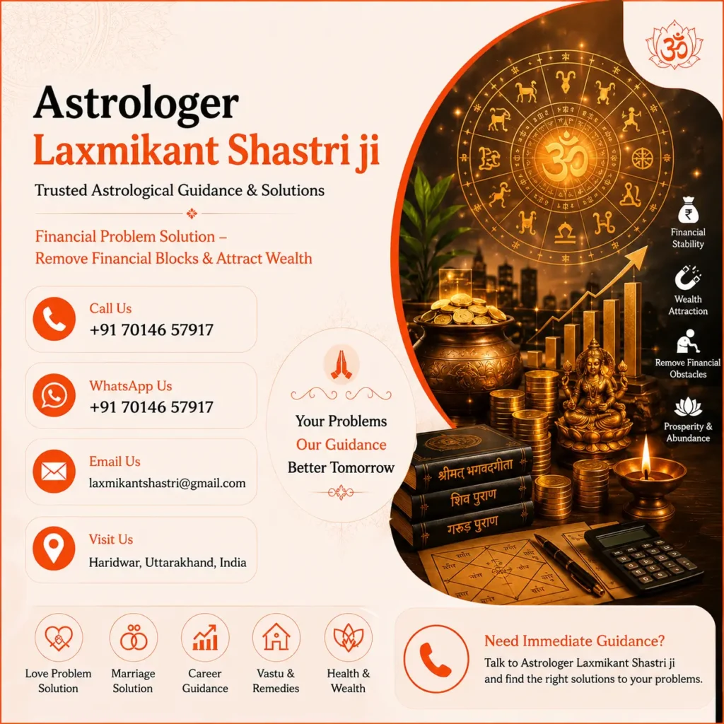 Financial Problem Solution by Astrologer Pandit Laxmikant Shastri – Best Astrologer in India
