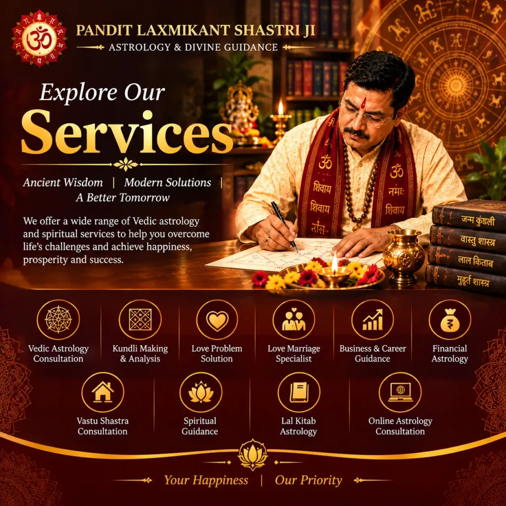 Astrology Services by Pandit Laxmikant Shastri - Best Astrologer, Vashikaran Specialist & Love Problem Solution Expert