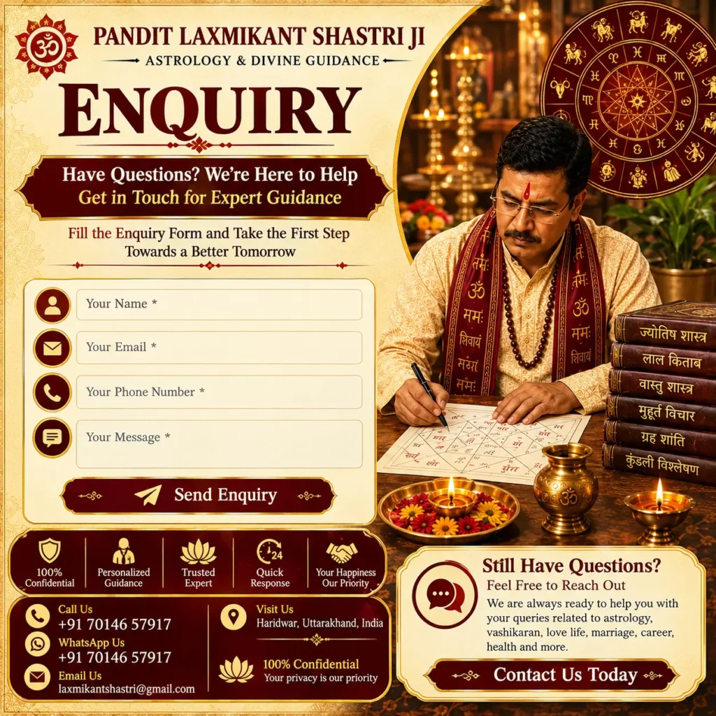 Love Problem Solution and Astrology Consultation for Marriage & Career by Best Astrologer in India Pandit Laxmikant Shastri Ji